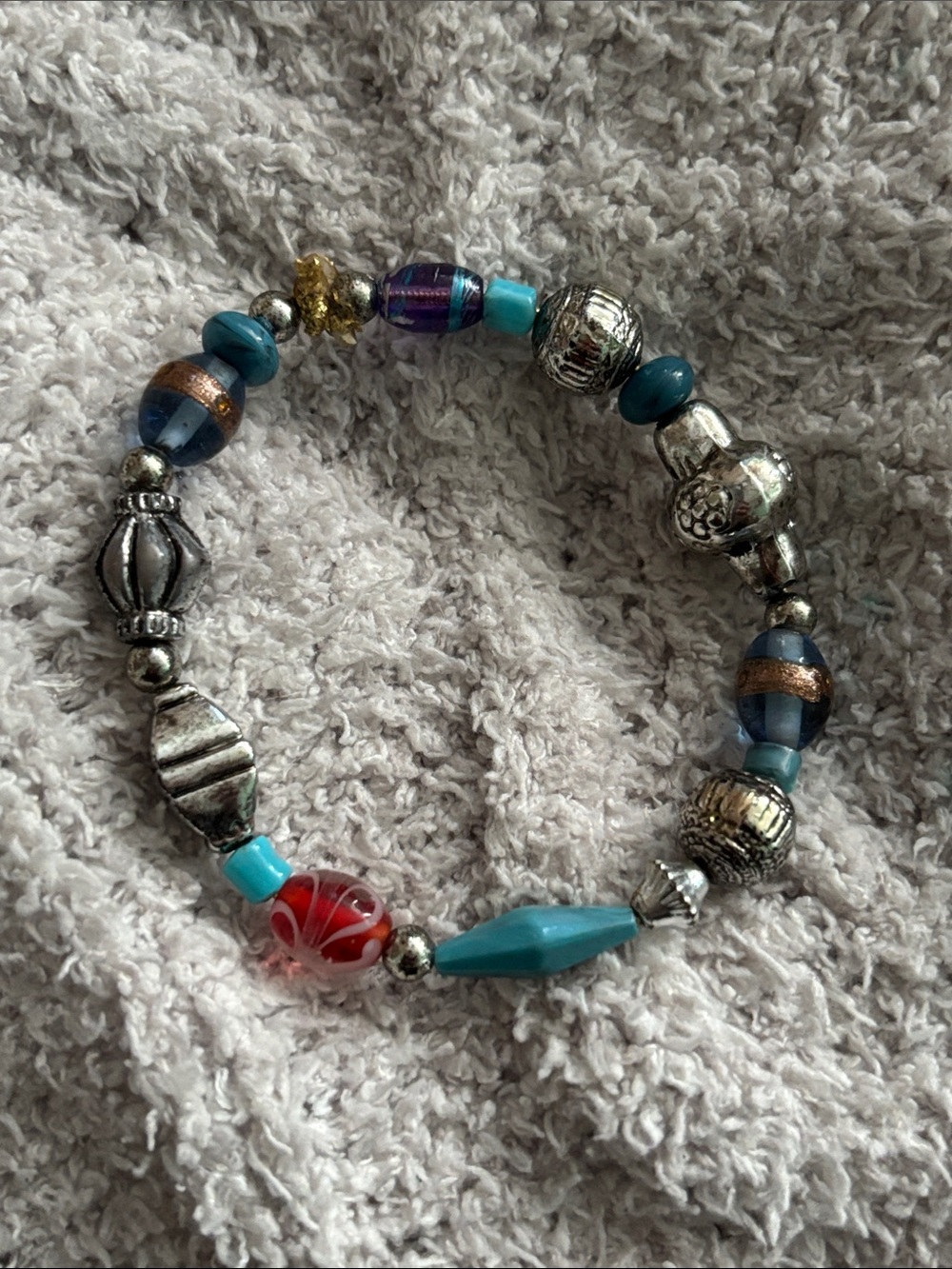 Elegant Multicolor Beaded Bracelet (handmade)